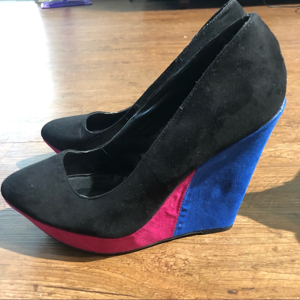 Charlotte Russe Colorblock Wedges